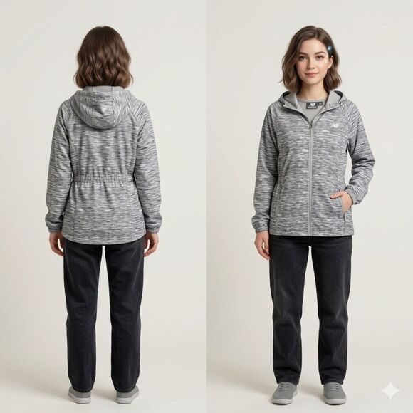 New Balance Jackets & Blazers - New Balance Space-Dye Hooded Full-Zip Performance Jacket Size XL